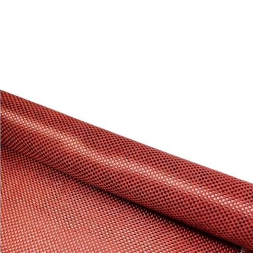 1pc Size 50cm*100cm Aramid Fiber Blend Fabric, Aramid Woven Fabric for Clothing in Power Industry(Red)