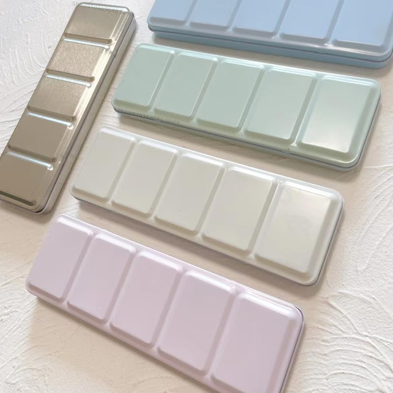paleta akwarelowa paleta kolorów pusta paleta blaszana puszka do przechowywania farb żelazne pudełko 24/44 do malowania (kolor: srebrny 44)