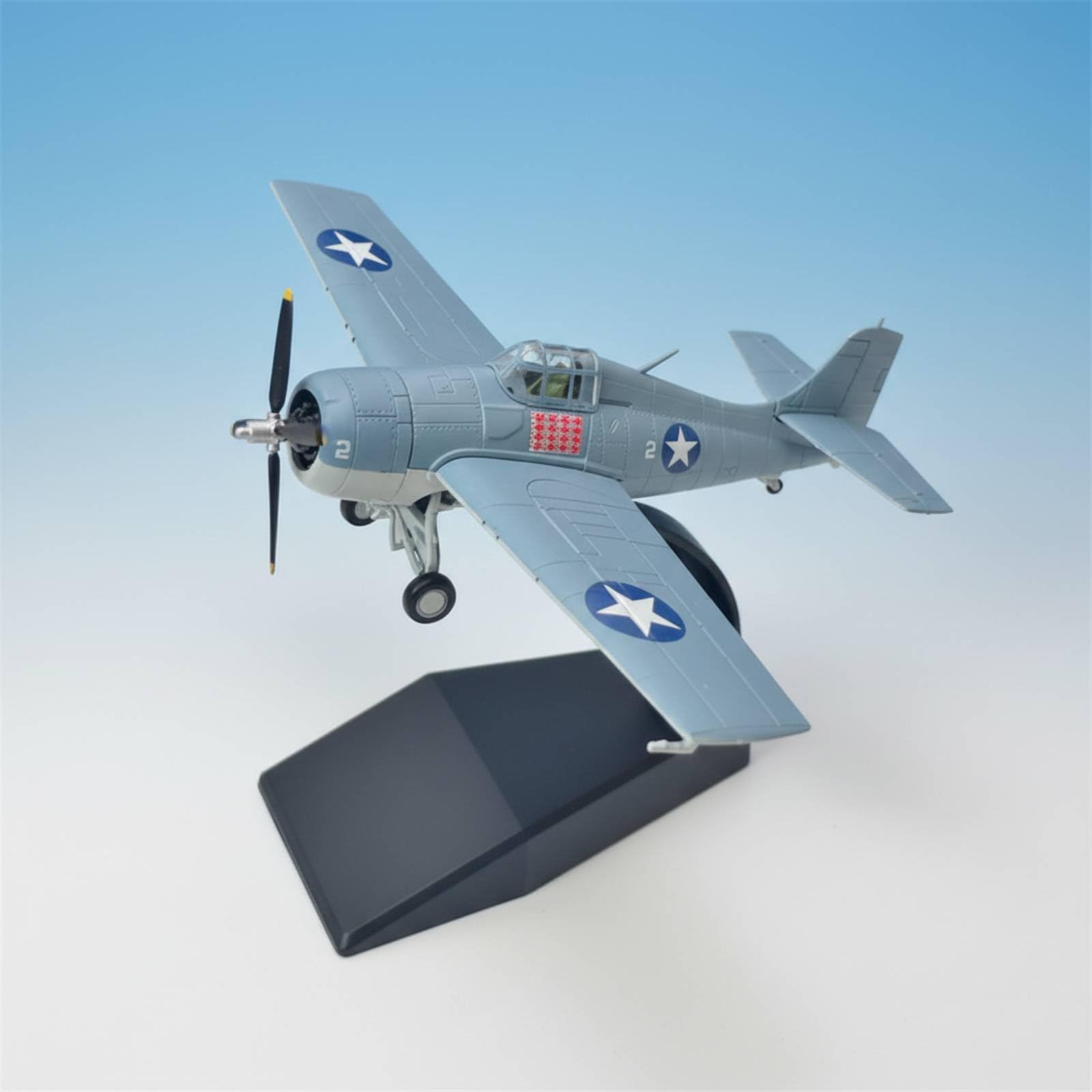 Kampfflugzeug Modell Flugzeug Jet Propeller Maschine Historischer Stil aus Legierung mit Feinen Details Und Kennzeichen Fertig Aufgebaut für Sammler Büro Bücherregal Arbeitszimmer