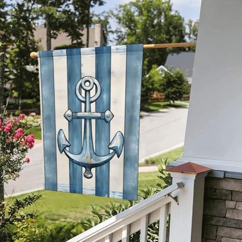 Drapeau de jardin rétro nautique double face pour décoration extérieure