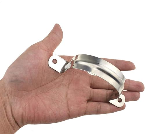 Miniatura 20 de Hahiyo Abrazaderas de soporte de tubo en U de dos agujeros, 0.315 in, resistente, sin óxido, brillante, fuerte, resistente al viento, sin afilado
