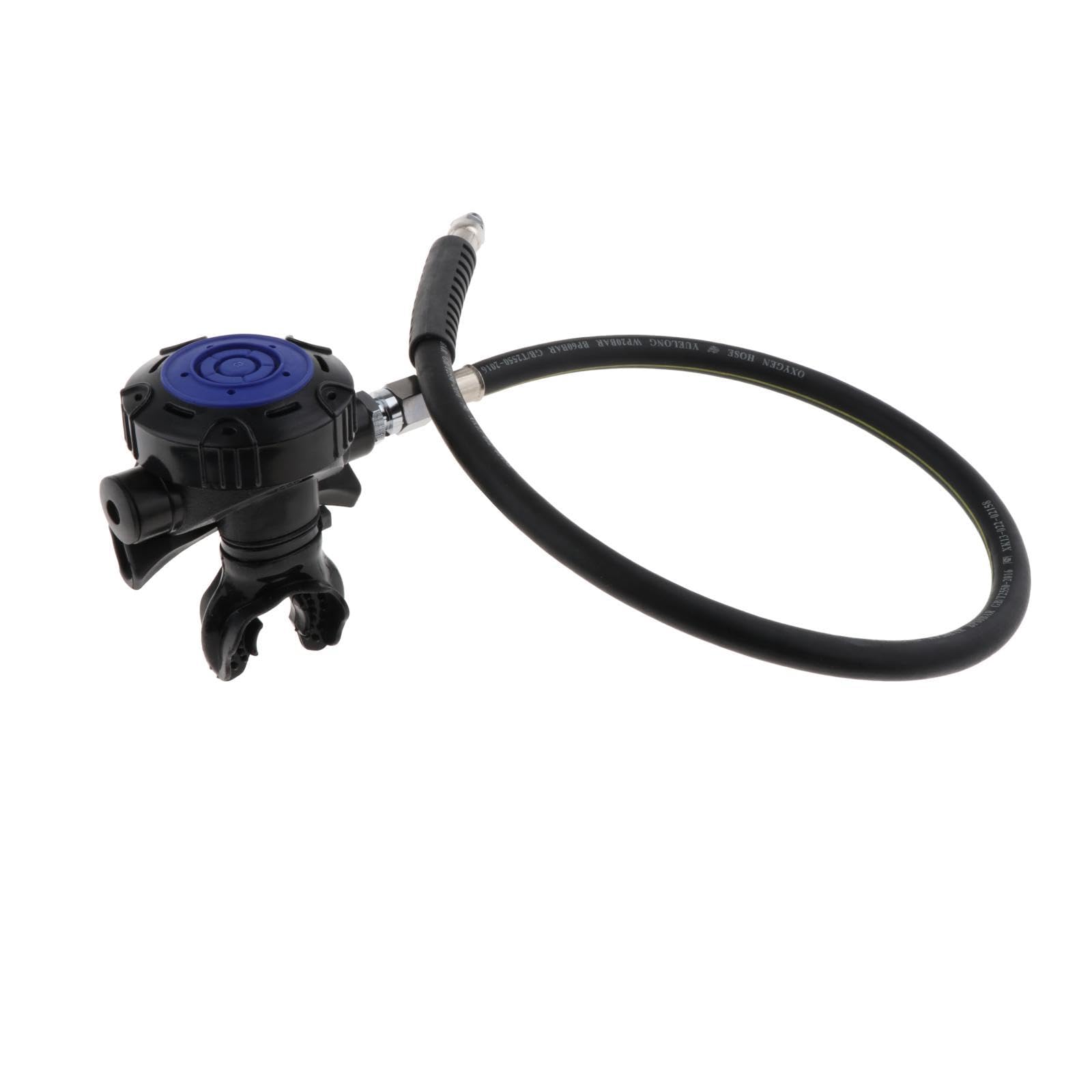 Diving Equipment for Second Stage Regulation, Snorkel Accessory with Hose, Blue