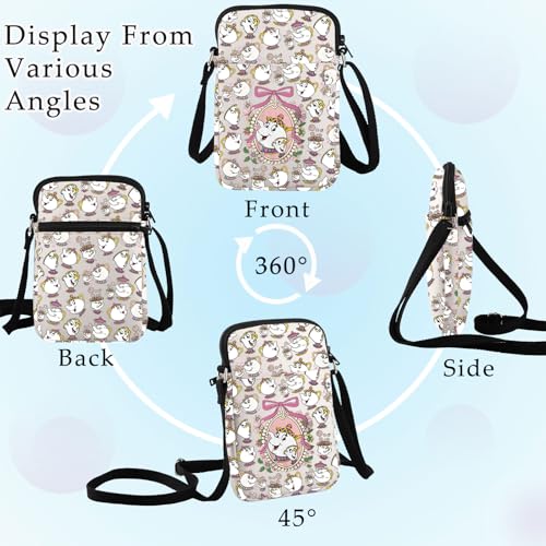 BWWKTOP Mrs Potts & Chip Crossbody Bag Mrs Potts Inspired Gifts Tea Pot and Cup Shoulder Bag Chip Merchandise3