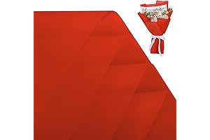 FUHITM Misty Red Flower Wrapping Paper- 20 Sheets for DIY Craft and Florist Supplies