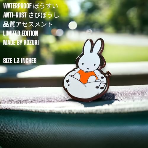 Image of Enamel Bunny Pin - Cute Rabbit Brooch for Women & Girls - Lapel Clip Animal Pins