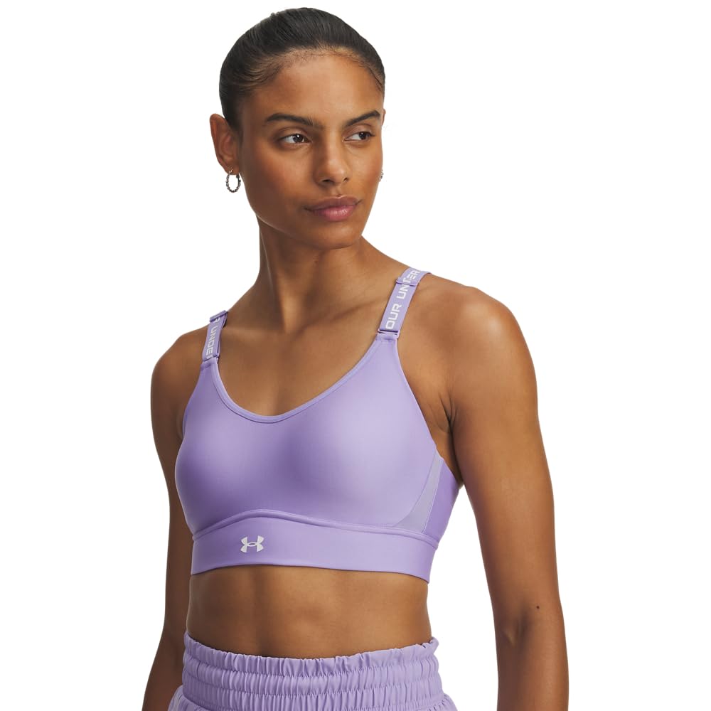 Under Armour Women's Armour Mid Heathered Sports Bra