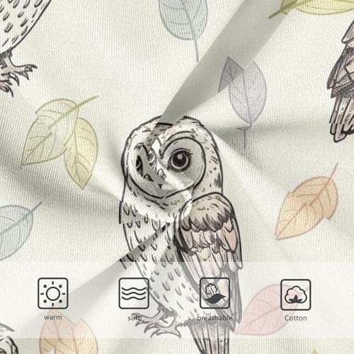 Cotton Girls Underwear Toddler Cute Owls Leaves Cream Panties Little Girl Animals Briefs Girls Undies 2t3