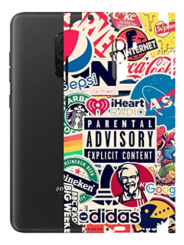 Image of AtOdds - Poco F1 Mobile Back Skin Rear Screen Guard Protector Film Wrap (Coverage - Back+Camera+Sides) (Explicit Graffiti)