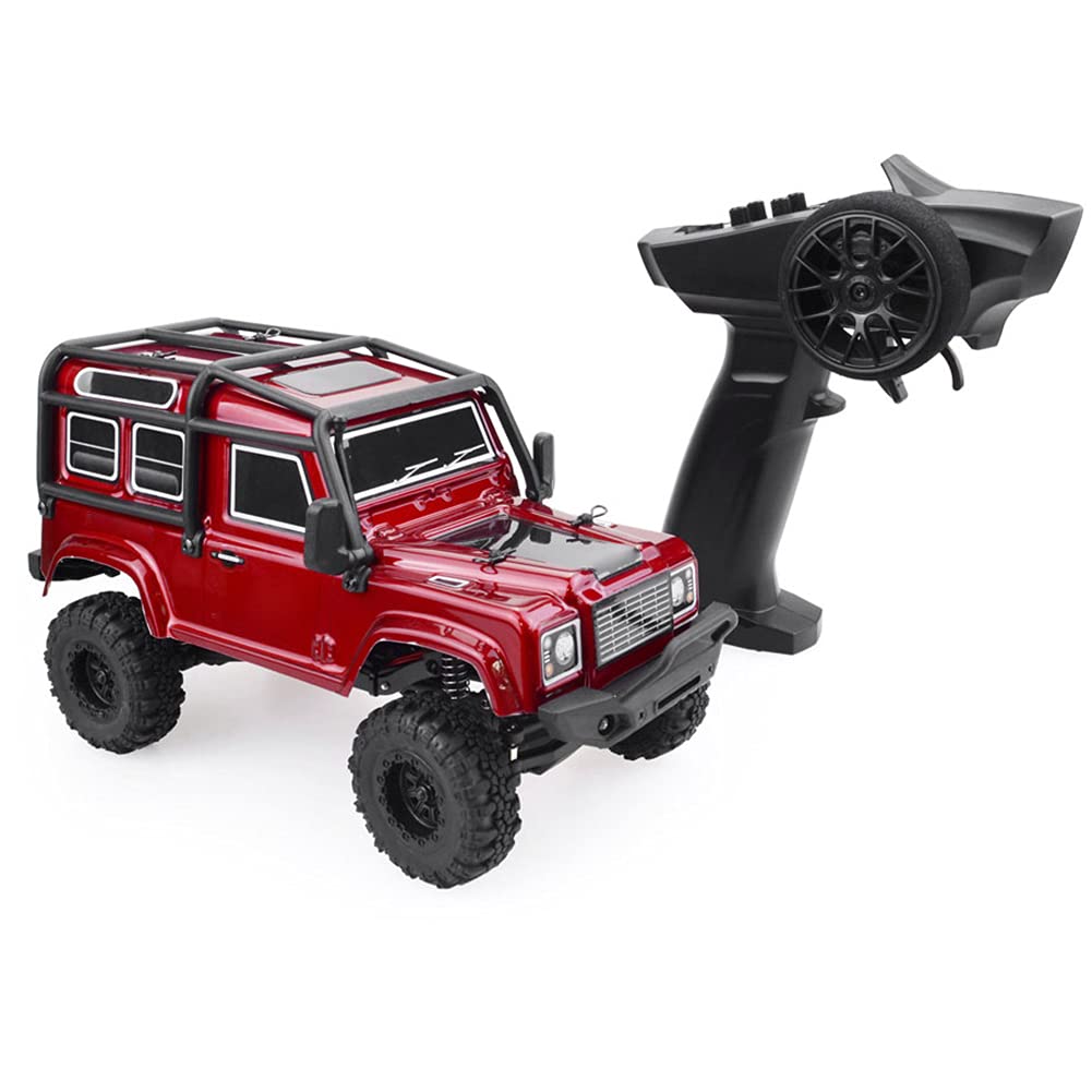 Tbest Auto Telecomando, acrobazie RC Auto Giocattolo V2 Mini 1/24 Fuoristrada Telecomando Wireless per Adatto per Fuoristrada D90 RC(136240 V2Red) Macchina per modellini di