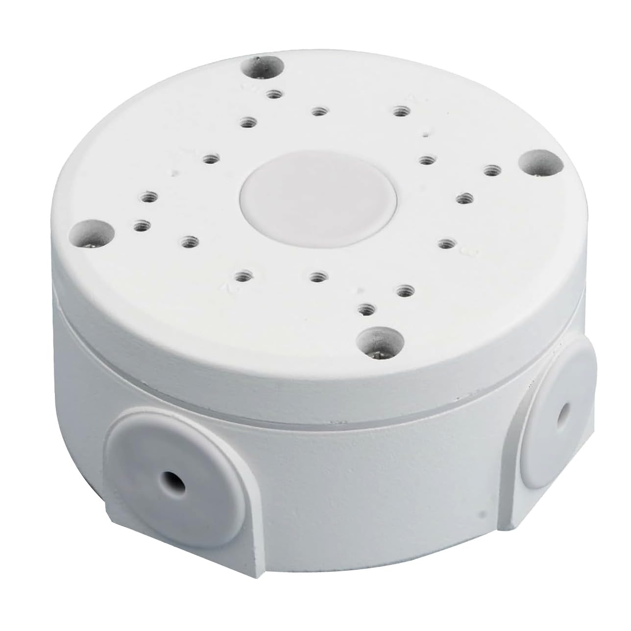 Universal CCTV Junction Box Deep Base for Security Surveillance Cameras, Cable Hidden Box For IP Camera Dome and Bullet Type, Solid Metal (White - Metal) โ image 1