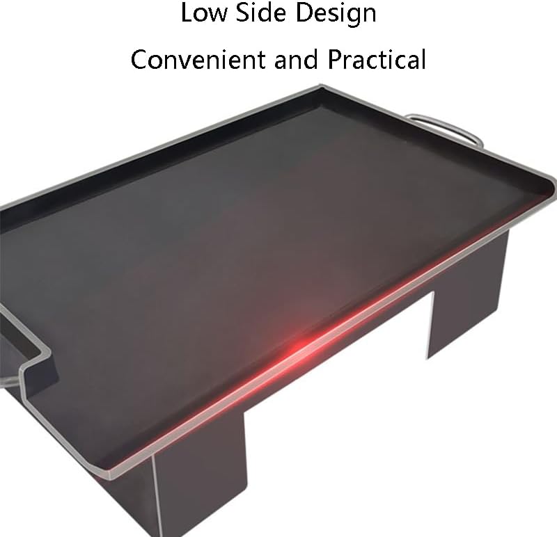 SanGin Commercial Teppanyaki, BBQ Teppanyaki, Special Grill Pan, One-Piece Molded, Heated Evenly, with Oil Outlet, Easy To Clean,50CM
