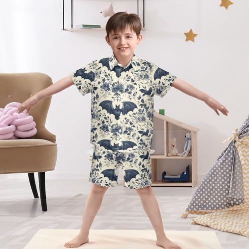 Image of Boccsty Red Strawberry Boy Summer Shorts Sets Hawaiian Toddler Boys T-Shirt & Pants 2 Pcs 3T-10T