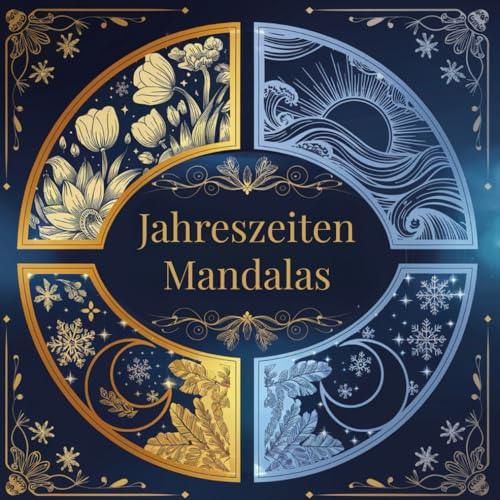 Jahreszeiten Mandalas: Malbuch für Erwachsene für Entspannung, Achtsamkeit, Stressbewältigung und Kreativität, begleitet von Sinnsprüchen
