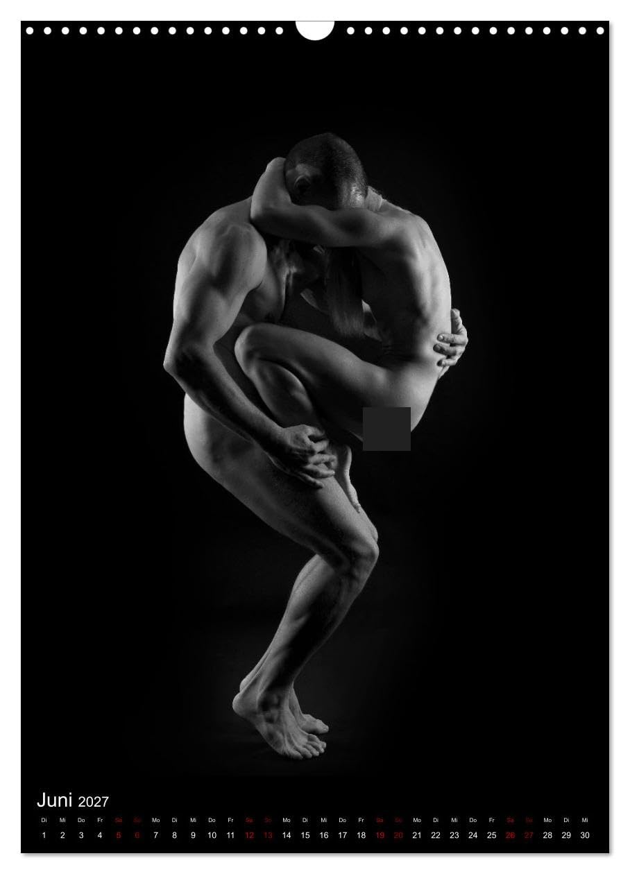 CALVENDO - NUDE DANCE (Wandkalender 2027 DIN A3 hoch), Monatskalender: Ästhetische und kunstvolle Aktfotos eines Tanzpaares.