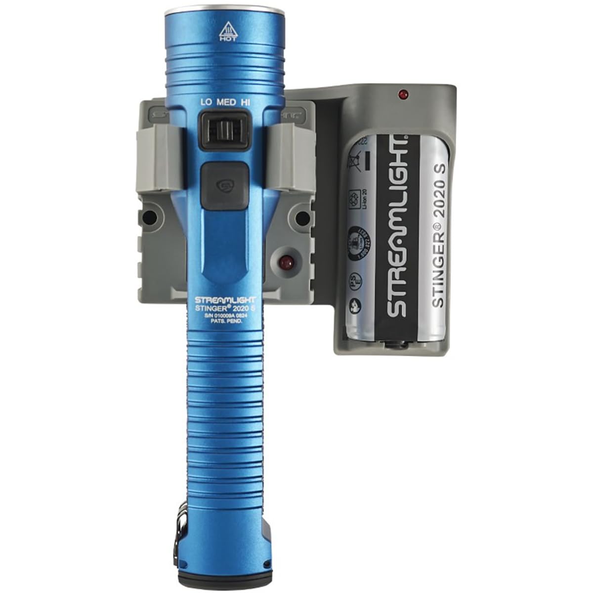 Streamlight Stinger 2020 S 2000 Lumen Rechargeable Flashlight with Piggyback - Blue