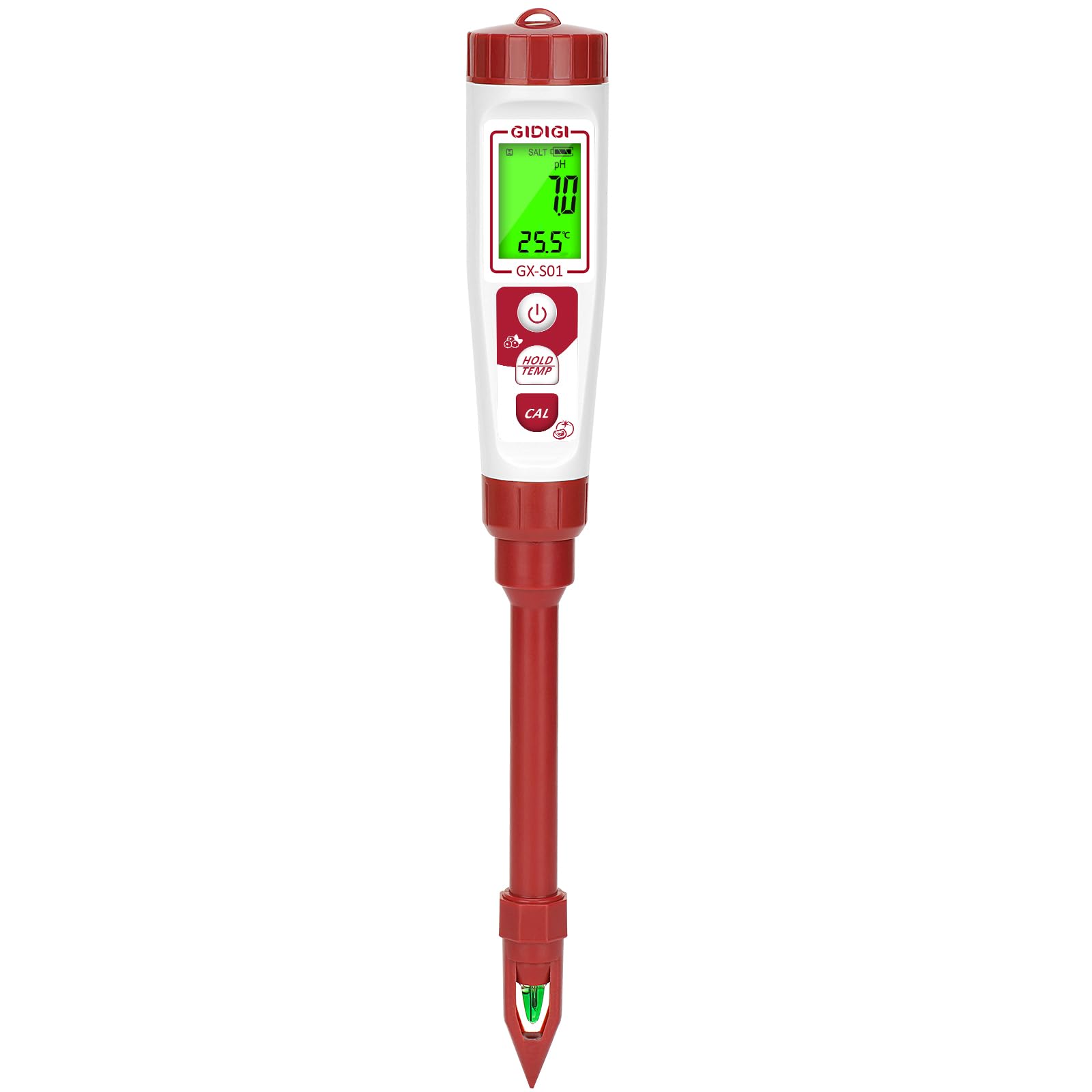Testeur de pH pour sol numérique, testeur de pH pour sol pour plantes en pot, kit de test de pH électronique pour jardin, pelouse, intérieur et extérieur, serre, agriculture, utilisation dans la cour