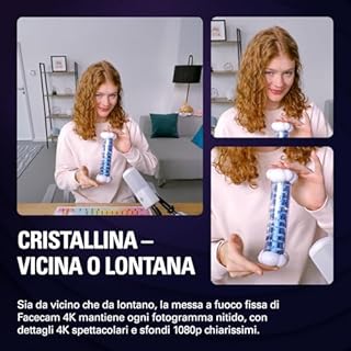 Elgato Facecam 4K - webcam da studio 4K60, controllo in stile DSLR, effetti cinematografici, filtri per obiettivo da 49 mm, video non compresso, area di messa a fuoco ottimizzata | USB-C per PC e Mac