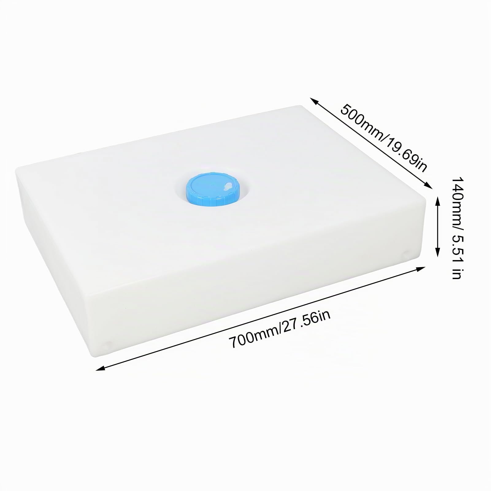 Tbest Wohnmobil-Wassertank, 12 Gallonen, RV-Wassertank, Lebensmittelecht, Versiegelt, 27,56 X 19,69 X 5,51 Zoll, Frischwasserbehälter für Wohnmobile, Anhänger, Wohnmobile, Boote, Yachten