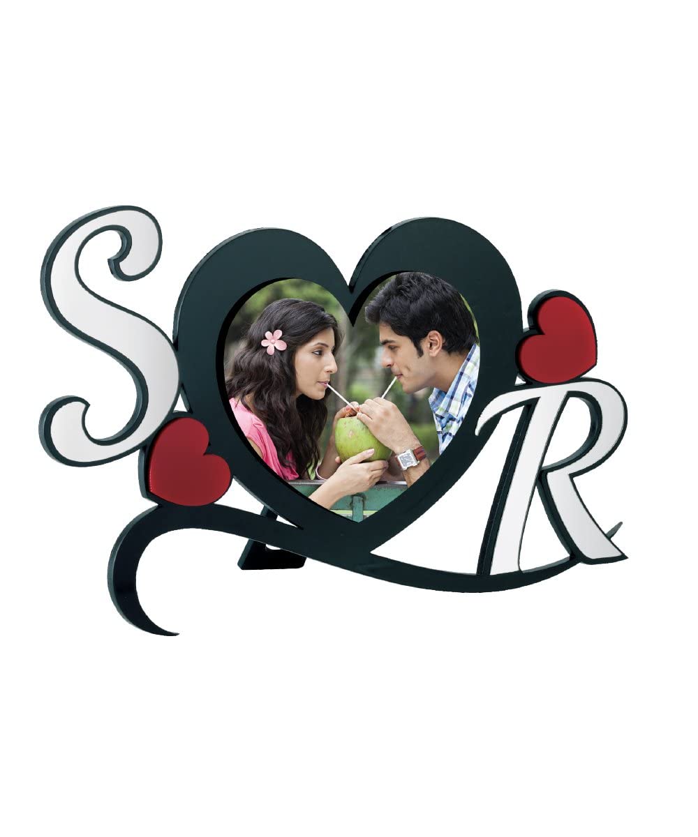 GenericHeart Beat Gift Shopee Stylish Silver Acrylic Mirror Finish Photo Frame(SFF_2E2C)