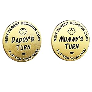 New Dad Mom Gifts Funny Decision Making Coin, New Baby Gift for Parent Mummy Daddy Pregnancy Women First Time to be Moms…