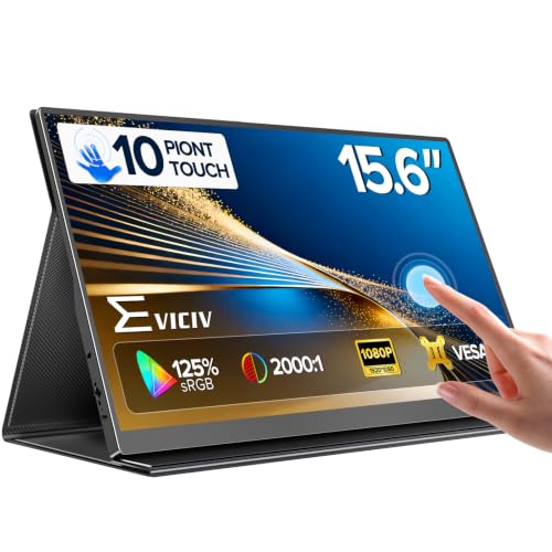EVICIV Portable Monitor Touchscreen 15.6 Inch
