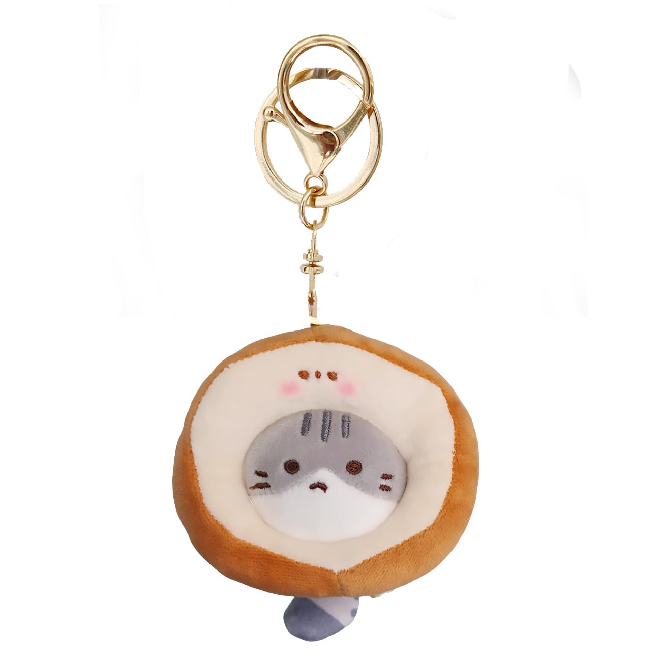 Cute Cat Dog Keychain Plush Bag Charms for Backpack Car Key, Key Chain Accessories for Women Teens