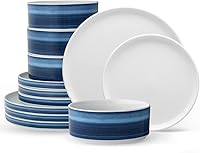 Vista 1 de Noritake ColorStax Ombre Indigo - Juego de 12 piezas, servicio para 4