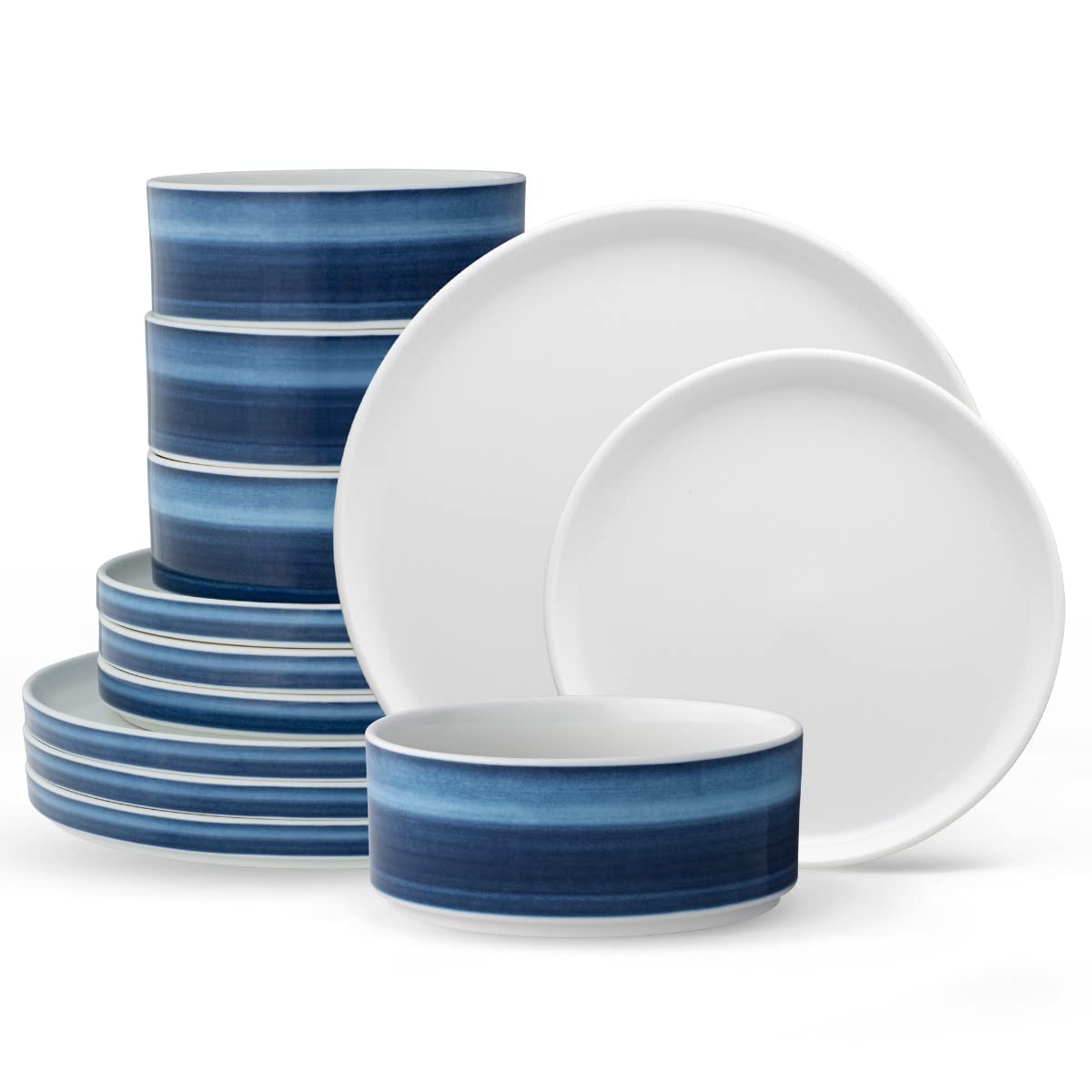 Service de 12 pièces en porcelaine blanche Noritake ColorStax d'exception