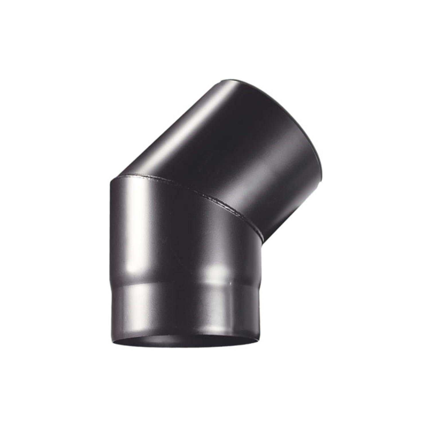Curva Aperta 45° Acciaio Nero 2 mm Stufa A Legna Gomito Per Canna Fumaria (DN 130)