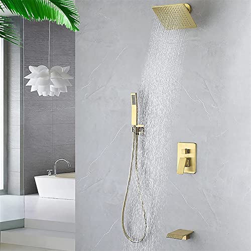 Shower system concealed or brossé kit douche encastré mural avec douchette