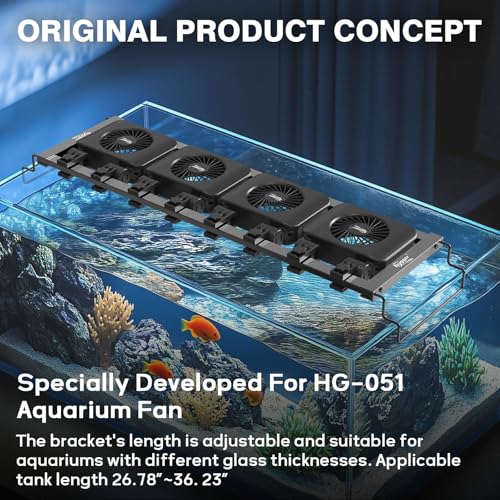 Image of hygger Aquarium Chillers Fan Holder (for HG-051), Suitable for Multiple Fans, Other Models of Clip Products, Medium Large Freshwater Saltwater FishTanks