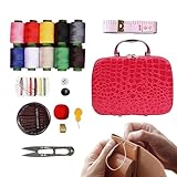 Wusideday Juego De Costura Para Adultos,Y Aguja Con Múltiples Compartimentos - Herramientas De Bordado - para Manualidades Bordado Acolchado Ropa Tela Principiantes Costura Enhebrado