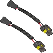 2 PCS Car Bulb Socket Conversion Wiring Harness, 9005 9006 H11 Extension Connector, Male to Female Headlight Fog Light Socket Adapter, Automotive Lamp Wiring Harness for High Low Beam Conversion