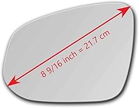 Vista 3 de Nuevo espejo de repuesto con adhesivo de tamaño completo para Toyota Highlander 4Runner Corolla Cross Rav4 Tacoma 2014-2023 Vista lateral izquierda