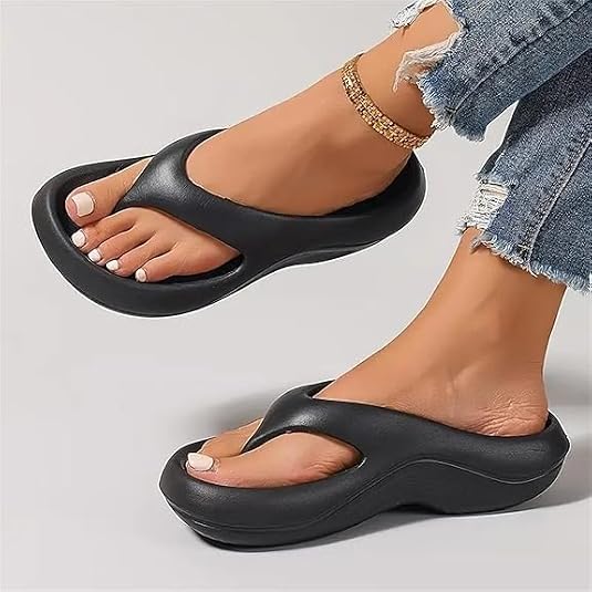 Flip Flops for Women with Arch Support Plantar Fasciitis Orthopedic Sandals for Women Arch Support Walking Sandal Recovery Pillow Soft Summer Slides Beach Sandals Non-Slip Shoes