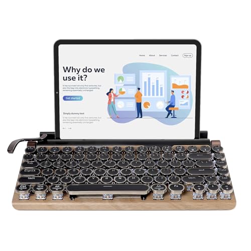 GUAZI STORE 83-Key Mechanical Keyboard - Retro Typewriter...