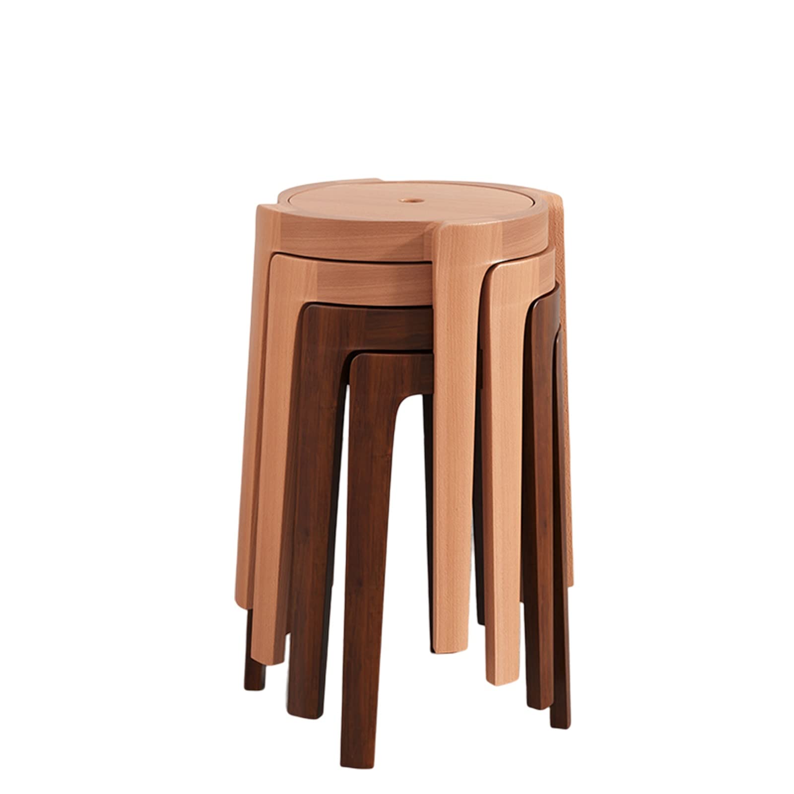 Taburetes de cocina con diseño de remolino juego de 4 bancos portátiles de madera para comedor