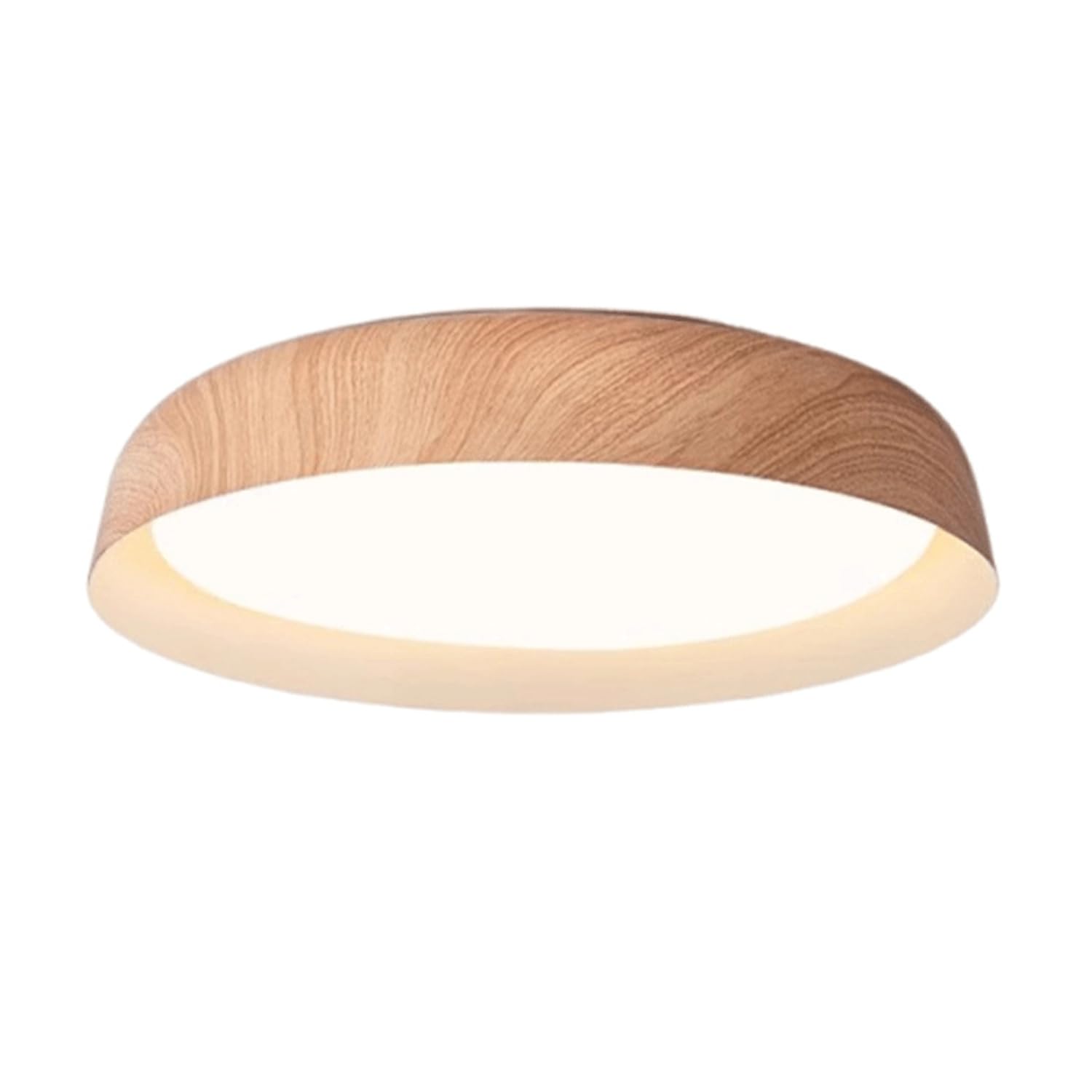 Lampada Soffitto Circolare Stile Vintage Effetto Venatura Legno