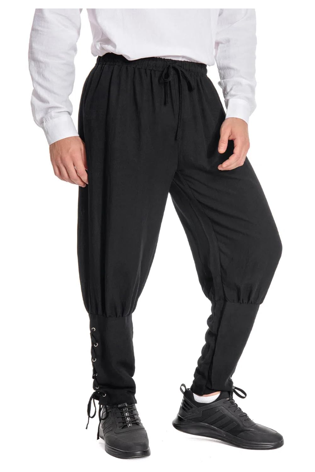 BLESSUME Middeleeuwse broek Renaissance piraten Viking broek voor heren, feestkostuum, M
