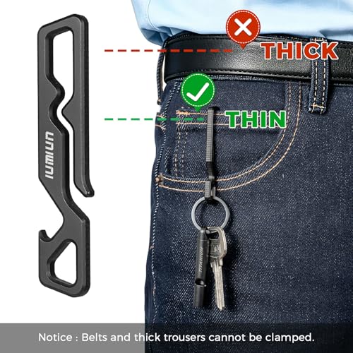 Image of Grade 5 Titanium Anti-Lost Pocket Key Clip for Pants Bags | Light Grade 5 titanium, Anti-deformation, Rust & corrosion resistant, Slim compact, No bulge