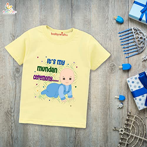 Buy baby wish My First Mundan Ceremony TShirt for Kids Clothes Unisex