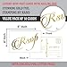 PARTH iMPEX RSVP Postcards for Wedding - Pack of 50 Gold Foil 4x6 Response Cards with Mailing Side White Mailable Invitations for Bridal Shower Reception Engagement Party Anniversary Event Stationery