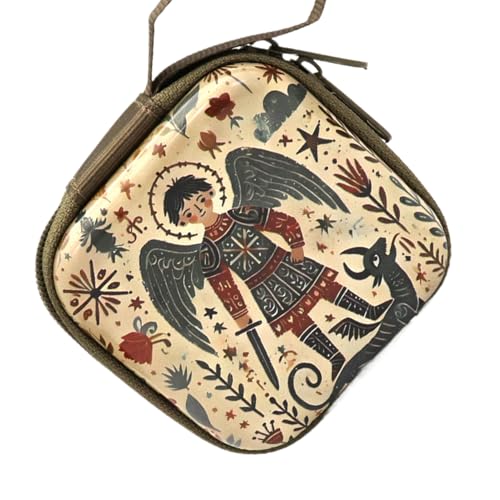 Joyero de viaje, portátil con cremallera, de joyería con asa para mujeres y niñas, ideal para Pascua, relojes, pulseras, anillos, aretes, collares, almacenamiento compacto y organización de