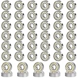 40 Stück 608 ZZ Kugellager für Skateboards, Roller, Inline Skates - Metall Double Shielded Miniatur Rillenkugellager, 22mm x 8mm x 7mm, ABEC-7 (40)
