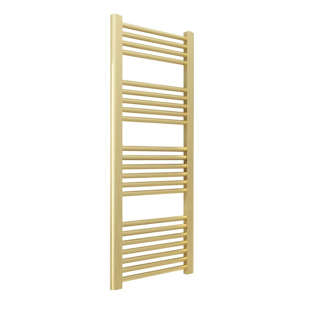 Brushed Brass Towel Rail Ladder Radiator Bathroom Heater Warmer 400mm x 1200mm