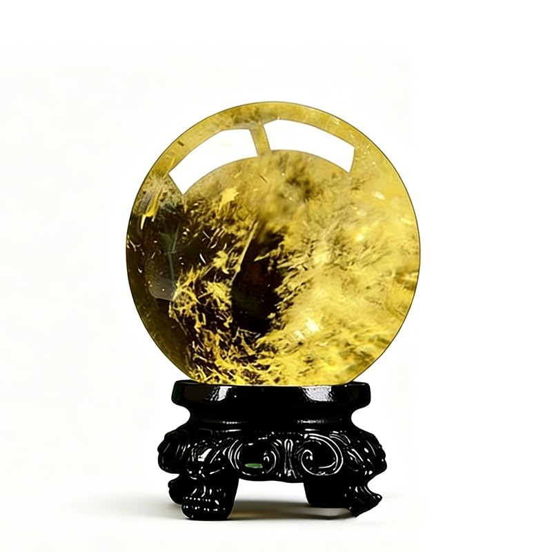 Boule de cristal de quartz citrine naturelle pour décorer votre bureau