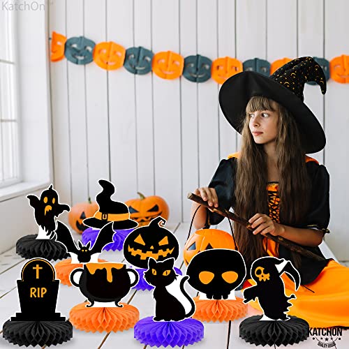 Image of KatchOn, Halloween Centerpieces for Tables - Pack of 9 | Orange and Black Halloween Table Centerpiece for Halloween Table Decorations | Pumpkin summerween Centerpiece for Halloween Decorations Indoor