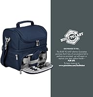 Vista 8 de NHL St Louis Blues Pranzo - Lonchera aislada con juego de picnic - Bolsa térmica para el almuerzo