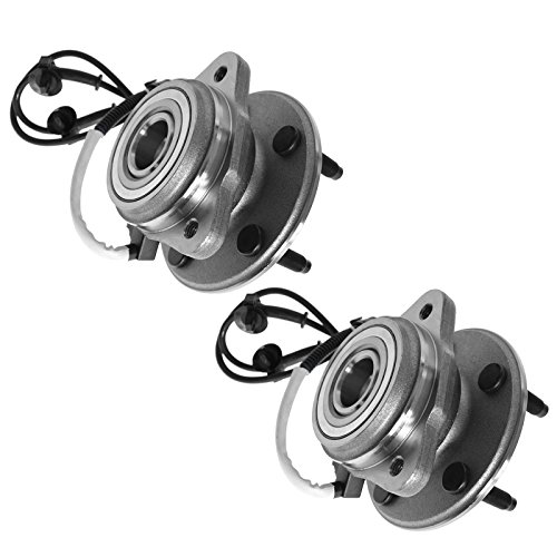 Image of TRQ Front Driver and Passenger Side Wheel Bearing and Hub Assembly Set 2 Piece Compatible with 96-01 Ford Explorer AWD 95-99 Explorer 4WD 01-02 Sport Trac 4WD 97-01 Mercury Mountaineer AWD
