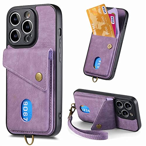 Protection Samsung A54 5G violette avec fentes cartes et support antichoc